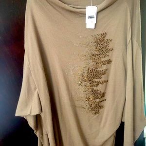 Brand new Josie Natori top with beaded design.